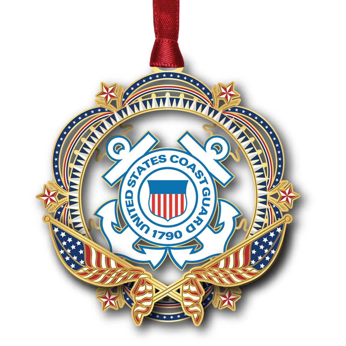 Beacon Design Patriotic Coast Guard Ornament