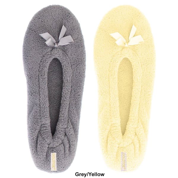 Womens Gold Toe&#174; 2pk. Terry Ballerina Slippers