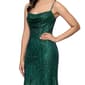 Juniors Blondie Nites Glitter Drape Neck Sheath Dress - image 3
