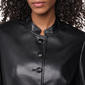 Womens DKNY Button Front Faux Leather Jacket - image 4