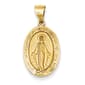 Unisex Gold Classics(tm) 14kt. Polished Mary Medal Pendant - image 1