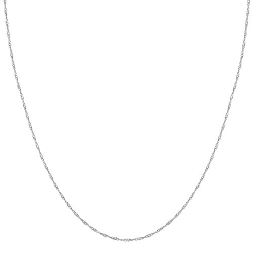 Gold Classics&#40;tm&#41; 10kt. White Gold 1mm Chain Necklace - image 