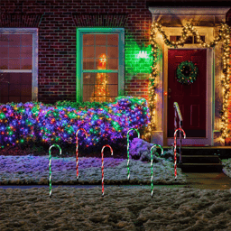 Northlight Candy Cane Christmas Pathway Markers - Set of 6