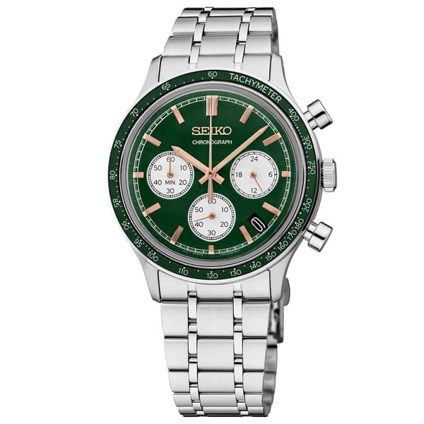 Mens Seiko Essentials Collection Green Dial Quartz Watch - SSB481 - image 