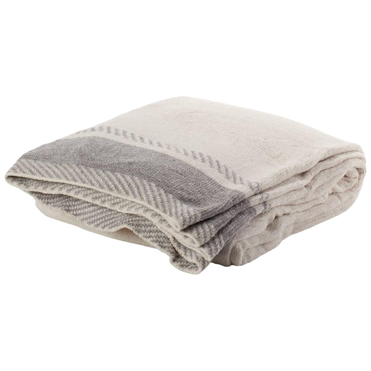CM Studio Angled Stripe Block Chenille Throw