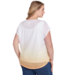 Plus Size Hearts of Palm Peachy Keen Butterfly Rhinestone Tee - image 2