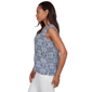 Womens Emaline Sapphire Serenade II Sleeveless Medallion Blouse - image 4