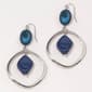Ashley Cooper(tm) Blue Multi Bead Earrings with Ring - image 1