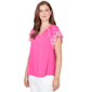 Petite Ruby Rd. Hothouse Florals Embroidery Sleeve Blouse - image 3