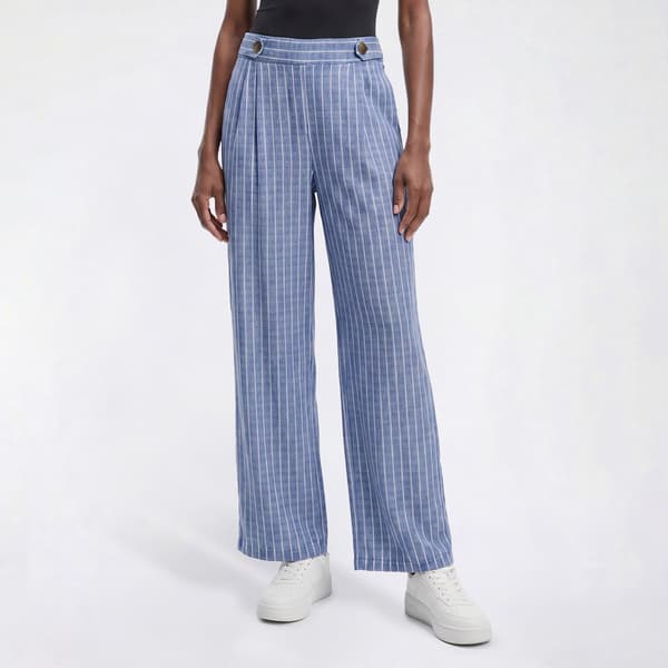 Womens Robert Louis Silky Knit Side Tab Button Wide Leg Pants