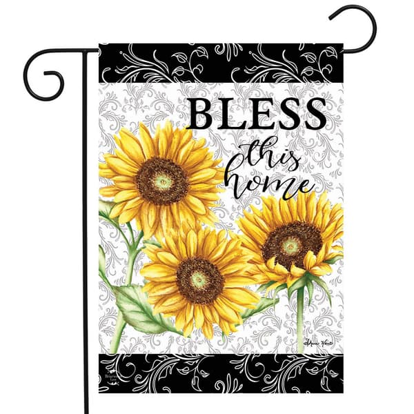 Briarwood Lane Bless This Home Sunflower Garden Flag - image 