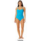 Womens Anne Cole Solid Twist Shirred Bandeau One Piece Swimsuit - image 6