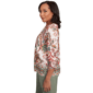 Petite Alfred Dunner Copper Canyon Ruched Sleeve Scroll Blouse - image 4