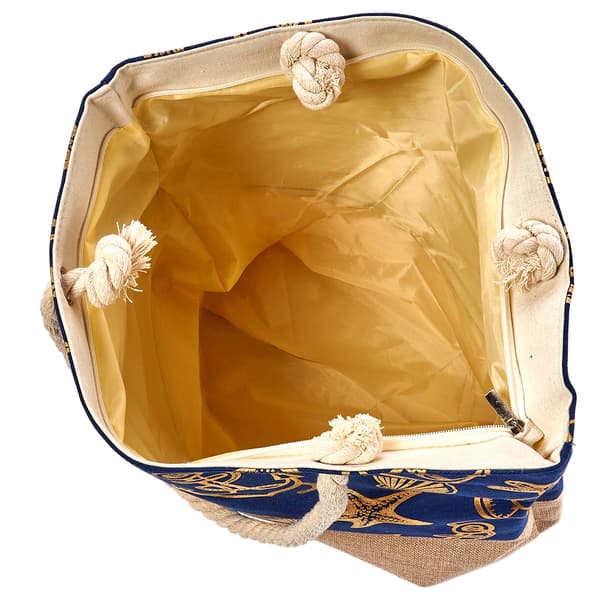 Renshun Metallic Nautical Beach Tote