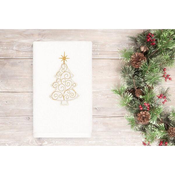 Linum Home Textiles Christmas Scroll Tree Hand Towel