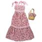 Girls &#40;7-16&#41; Rare Editions Floral Lace Strap Maxi Dress w/ Purse - image 3