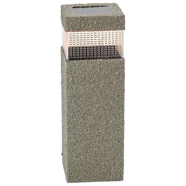 iZoom Faux Concrete Bollard Solar Light - image 