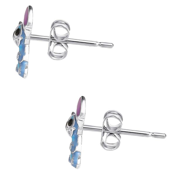 Disney Stitch Sterling Silver Enamel Stud Earrings