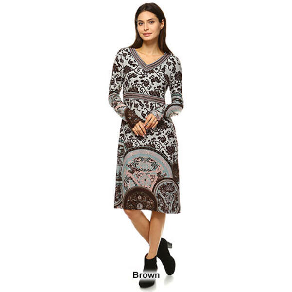 Womens White Mark Naarah Embroidered Sweater Dress