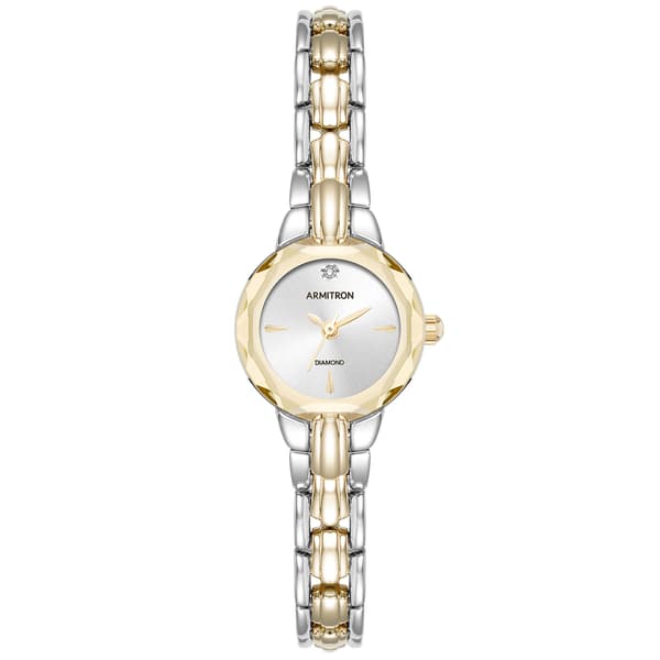 Womens Armitron Two-Tone Diamond Accent Watch - 75-5943SVTT - image 
