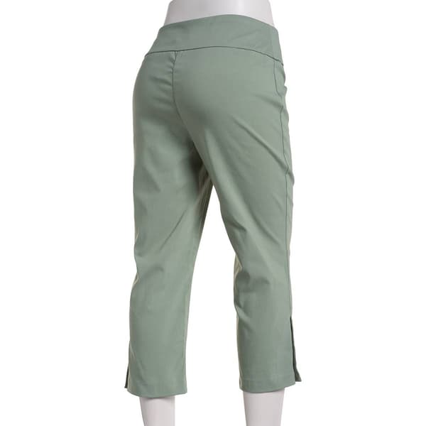 Plus Size Zac & Rachel Pull On Snap Button Hem Crop Pants