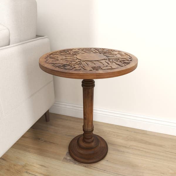 9th & Pike® Brown Wood Traditional Accent Table