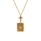 Symbols of Faith Gold Cross & Bible Locket Holy Family Necklace - image 1