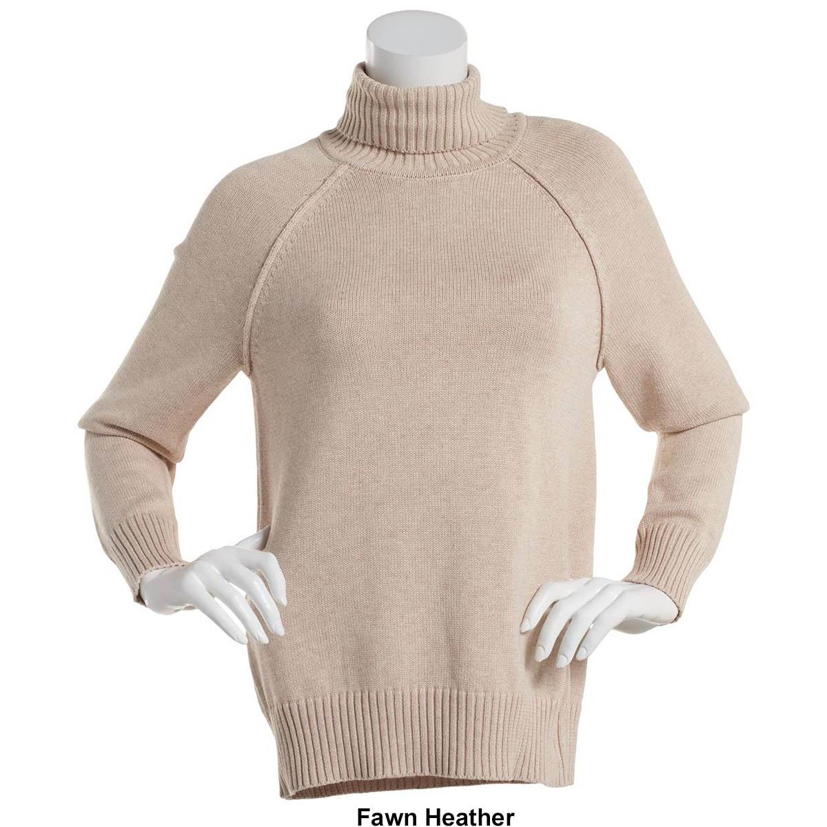 Womens 89th & Madison Long Sleeve Perfect Turtleneck Sweater