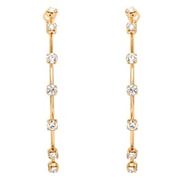 Jessica Simpson Rhinestone Station Hoop Earrings