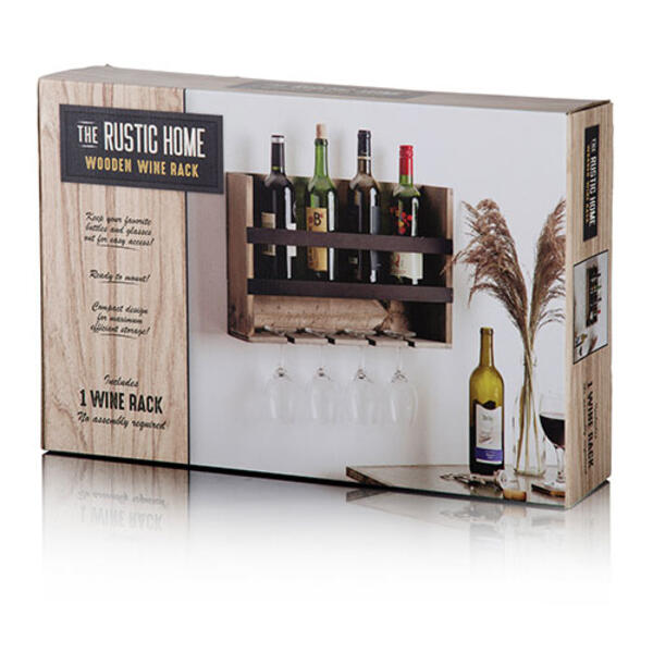 Home Essentials Wine Rack Wood Shelf - image 
