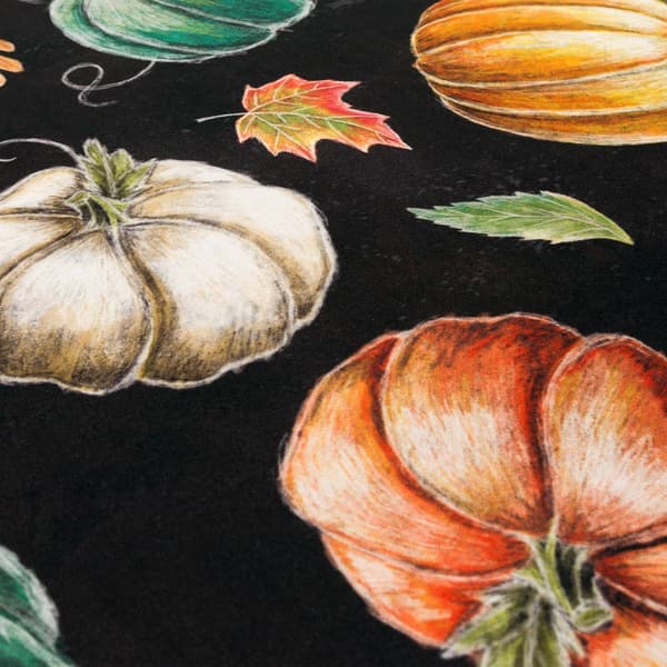 Mohawk Home Harvest Chalk Pumpkin Kitchen Mat
