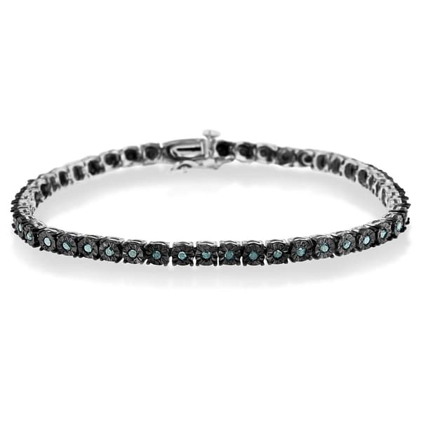 Diamond Classics&#40;tm&#41; Color Treated Miracle Tennis Bracelet