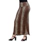 Womens 24/7 Comfort Apparel Leopard Foldover Waist Maxi Skirt - image 3