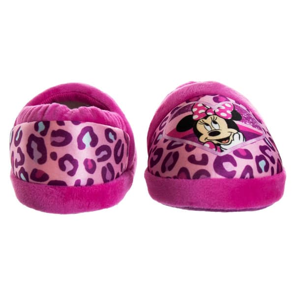 Little Girls Disney Minnie Mouse Leopard Print Slippers