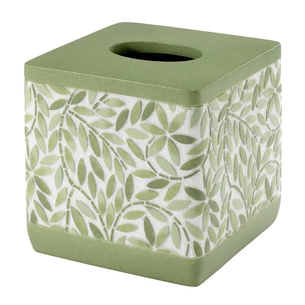 Avanti Stratford Green Tissue Box Cover - image 