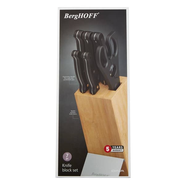 BergHOFF Pica Stainless Steel 7pc. Knife Block Set