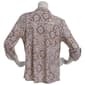 Womens Emily Daniels 3/4 Tab Sleeve Medallion Button Down Blouse - image 2