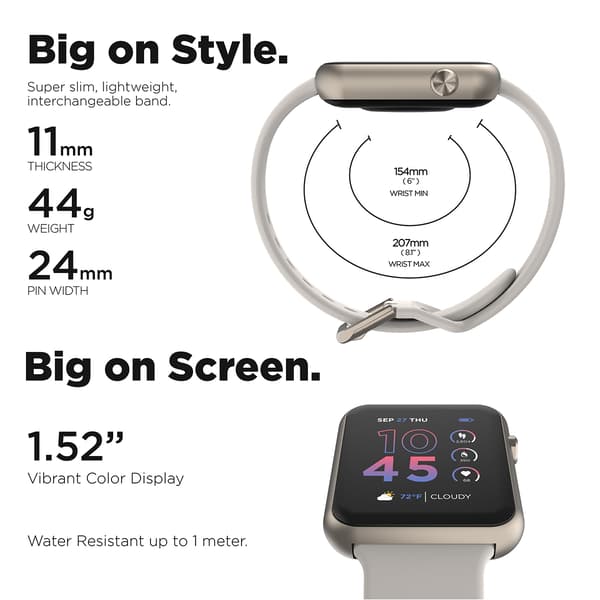 Adult Unisex iTouch Air 4 Titanium Smart Watch - TA4M01-TM1
