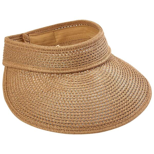 Womens Madd Hatter Solid Woven Visor - image 