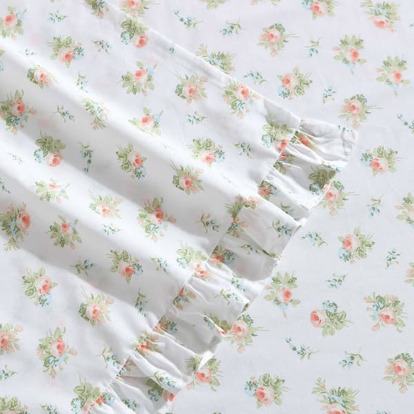 Laura Ashley Roseford 100% Cotton Floral Sheet Set