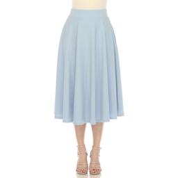 Womens White Mark Flared Midi Skirt with Pockets