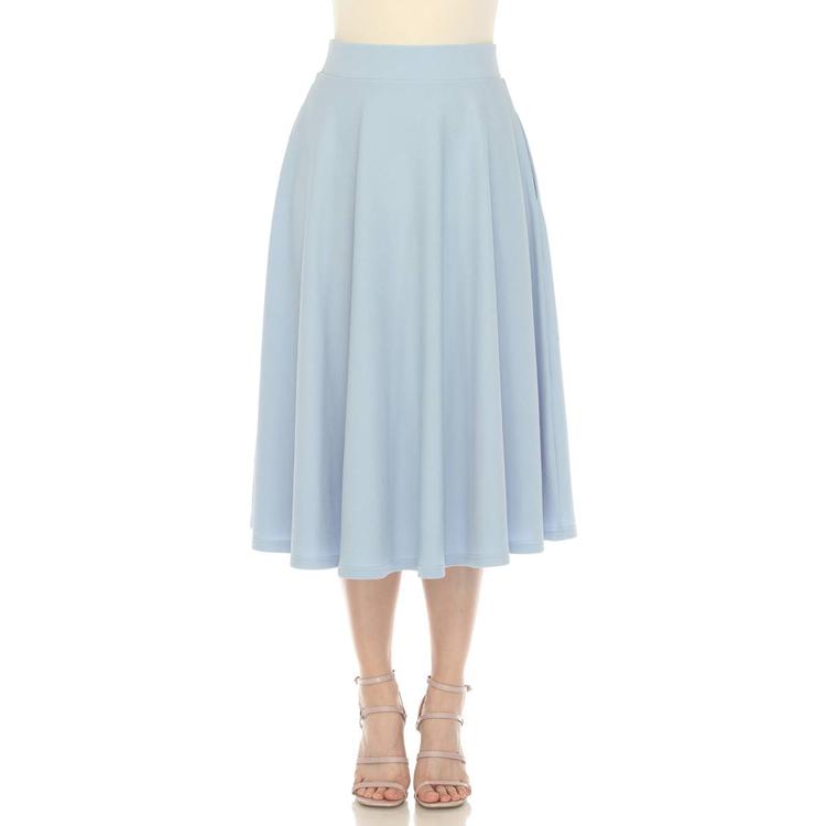 Womens White Mark Flared Midi Skirt with Pockets