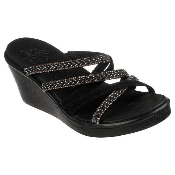 Womens Skechers Rumble On Night Out Wedge Sandals - image 