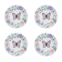 Avanti Meadow Woven Braided Round Placemats - Set of 4