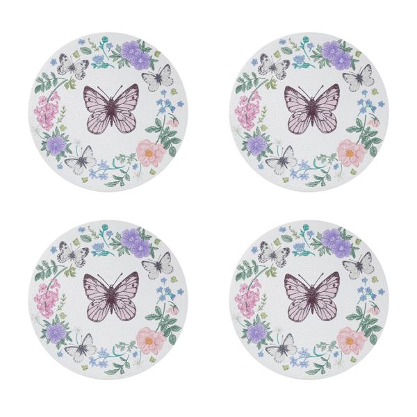 Avanti Meadow Woven Braided Round Placemats - Set of 4 - image 
