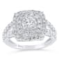 Nova Star(R) Sterling Silver Lab Grown Diamond Halo Cushion Ring - image 1
