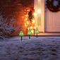 Mr. Christmas 9in. Lit Blow Mold Pathway Trees - Set of 3 - image 3