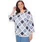 Plus Size Alfred Dunner Austin Long Sleeve Crochet Sweater - image 3