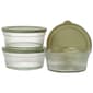 Farberware® Embossed Glass Stacked Round Bowls w/ Lids - Charcoal - image 1