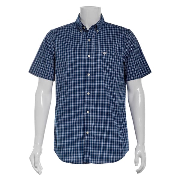 Mens Chaps Short Sleeve Stretch Button Down Shirt - Nantucket - image 